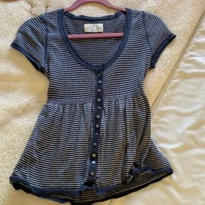 elena gilbert / bella swan core a&f striped babydoll shirt